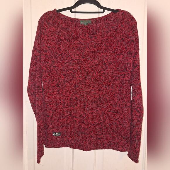 Ralph Lauren Women's Size Small Red & Black Knit Sweater Casual Classic Timeless - Picture 1 of 4